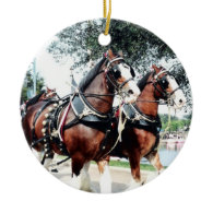 Clydesdale Horses Christmas Ornament