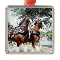 Clydesdale Horses Christmas Tree Ornament