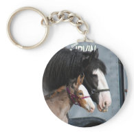 clydesdale mare and filly key chains