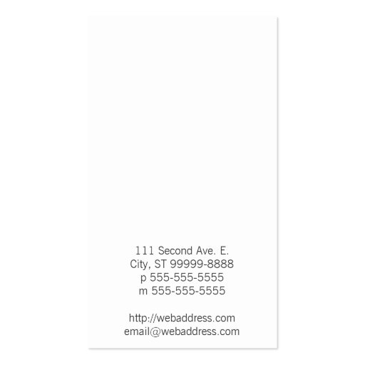 CMY Mustaches (letterpress style) Business Card (back side)