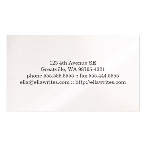 CMY Type Writing Machine Business Cards (back side)