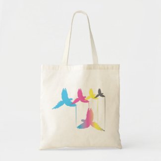 CMYK Bird Bag zazzle_bag