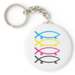 cmyk darwin fishes keychains