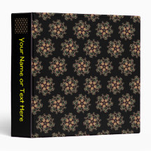 CMYK Fractal Star Pattern 3 Ring Binders