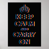 CMYK keep calm and carry on Print