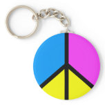 CMYK Peace Sign keychains