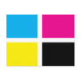 cmyk rectangles post cards