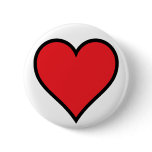 CMYK Red Heart Button