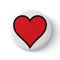 CMYK Red Heart Button