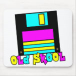 CMYK retro floppy disk old skool design Mousepad