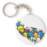 CMYK Skull Swoop keychains