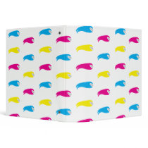 CMYK Small Fishes / Tadpoles Pattern Vinyl Binders