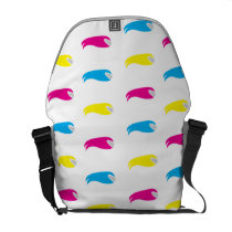 CMYK Small Fishes / Tadpoles Pattern Courier Bags