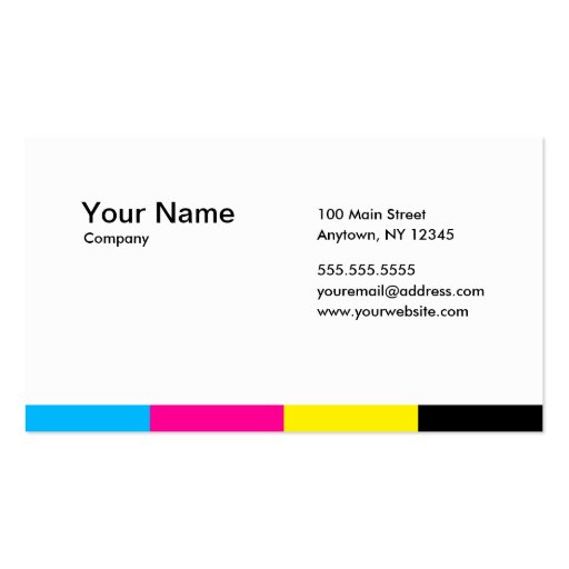 CMYK_STRIPES BUSINESS CARD TEMPLATE (front side)