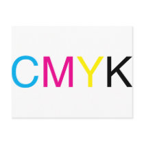 CMYK Text Post Cards