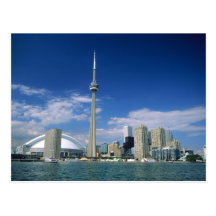 CN Tower and Skydome in Toronto, Ontario, Postcard
