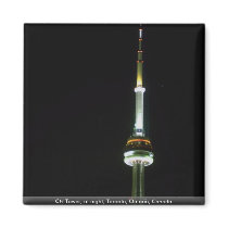CN Tower, at night, Toronto, Ontario, Canada Fridge Magnet
