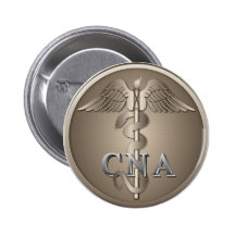 CNA Caduceus Pinback Button