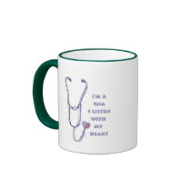 CNA Nurse Heart Coffee Mugs