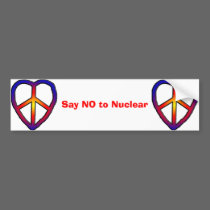 CND Heart copy, CND Heart copy, Say NO to Nuclear bumper stickers