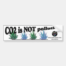 CO2 IS NOT POLLUTION REVISED BUMPER STICKERS