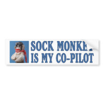 Co-Pilot Monkey Bumper Sticker