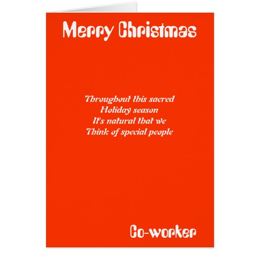 Coworker Christmas greeting cards  Zazzle