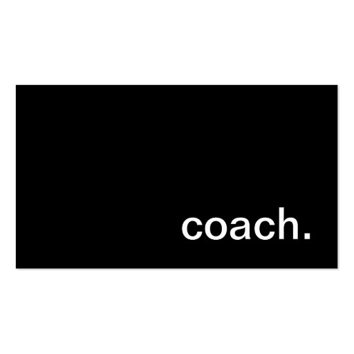 Coach Business Card (front side)