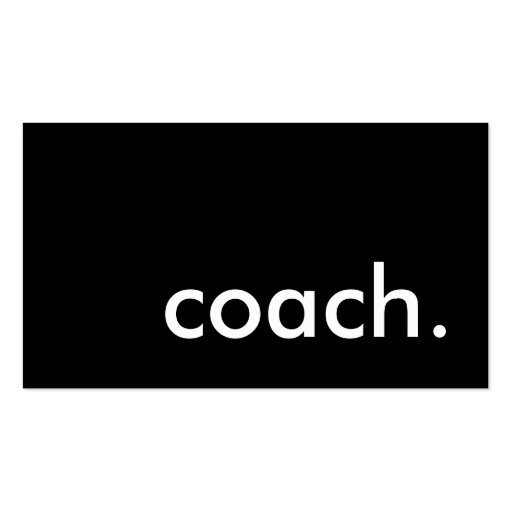 coach. business card templates (front side)