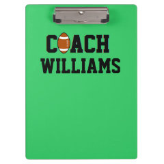 Coach- Football- Personalized Clipboards