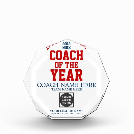 Coach of the Year Customizable Awards Zazzle