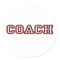 Coach Round Sticker