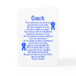 Coach Thank You Card