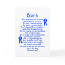 Coach Thank You Card