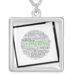 Coaching Framed Square Necklace #6 Black Frame necklaces