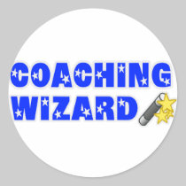 Coaching Wizard Round Stickers