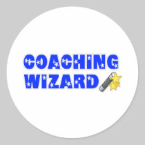 Coaching Wizard Round Sticker
