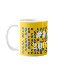 Coach's Mug - Blue Letters changable background by ZachBear Coach's Mug - Blue Letters changable background