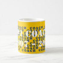 Coach's Mug - Blue Letters changable background by ZachBear Coach's Mug - Blue Letters changable background