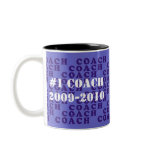 Coach's Mug - Purple Letters changable background