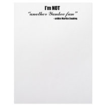 Coakley Yankee Fan Customized Letterhead