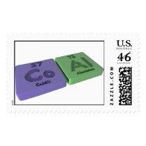 Coal as Co Cobalt and Al Aluminium Stamps