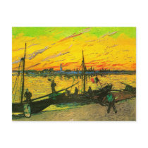 Coal Barges, Vincent Van Gogh Post Card