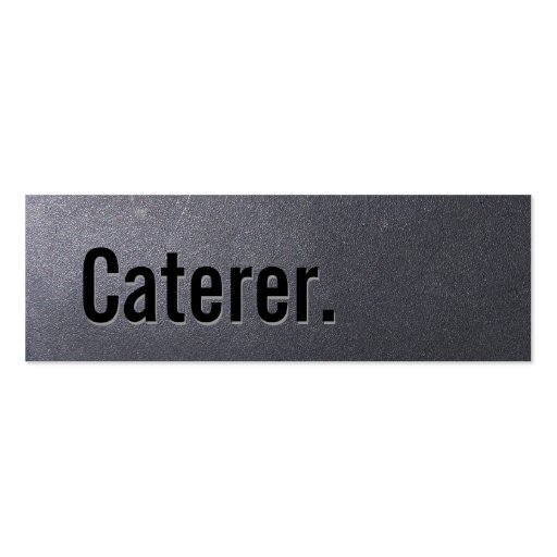 Coal Black Caterer Mini Business Card