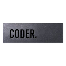 Coal Black Coder Mini Business Card