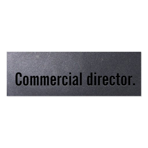 Coal Black Commercial Director Mini Business Card (front side)