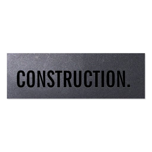 Coal Black Construction Mini Business Card