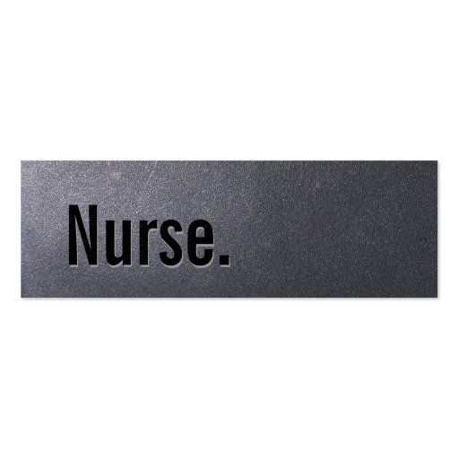 Coal Black Nurse Mini Business Card (front side)