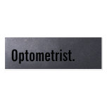 Coal Black Optometrist Mini Business Card