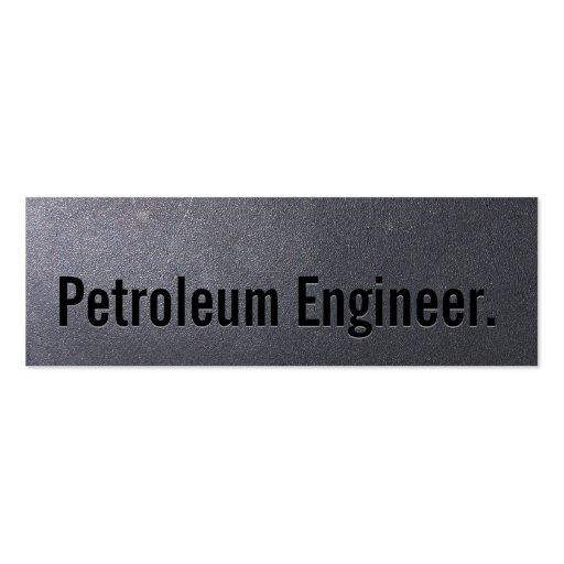 Coal Black Petroleum Engineer Mini Business Card